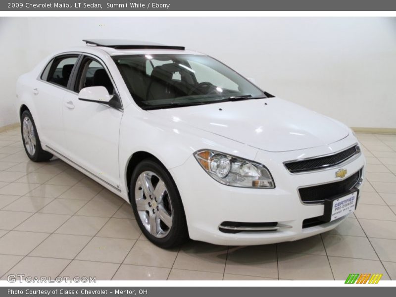 Summit White / Ebony 2009 Chevrolet Malibu LT Sedan