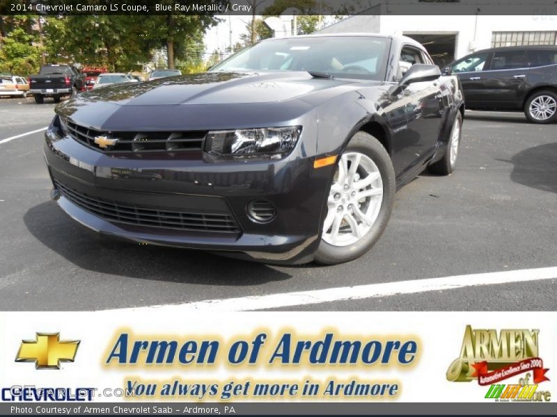 Blue Ray Metallic / Gray 2014 Chevrolet Camaro LS Coupe