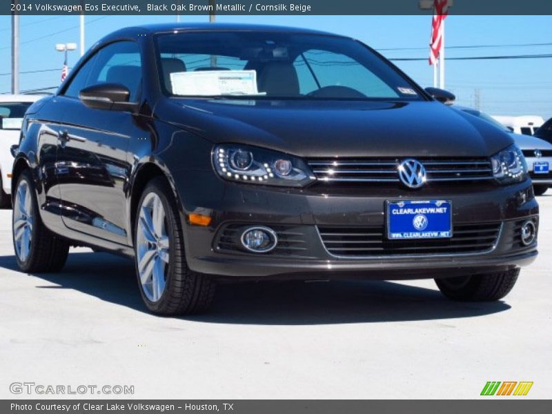 Black Oak Brown Metallic / Cornsilk Beige 2014 Volkswagen Eos Executive