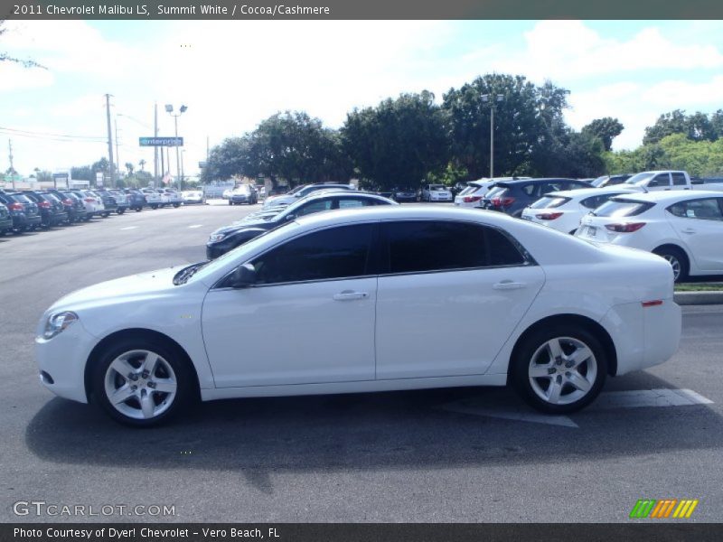 Summit White / Cocoa/Cashmere 2011 Chevrolet Malibu LS