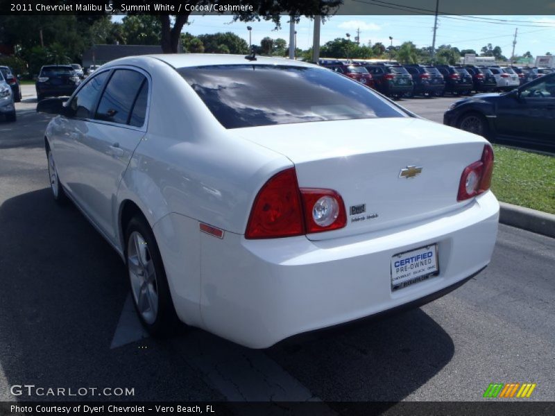 Summit White / Cocoa/Cashmere 2011 Chevrolet Malibu LS
