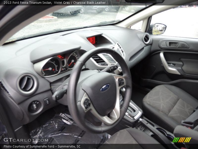 Violet Gray / Charcoal Black Leather 2013 Ford Fiesta Titanium Sedan