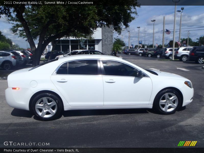Summit White / Cocoa/Cashmere 2011 Chevrolet Malibu LS