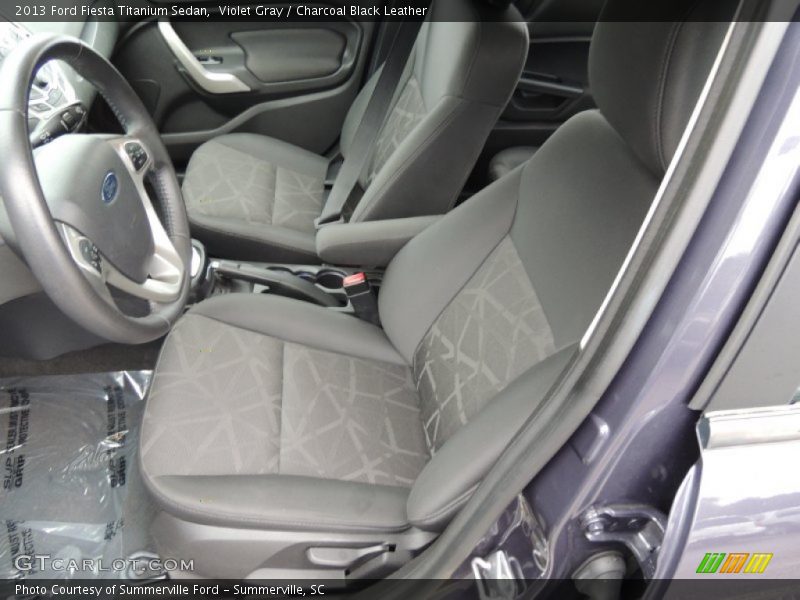 Violet Gray / Charcoal Black Leather 2013 Ford Fiesta Titanium Sedan