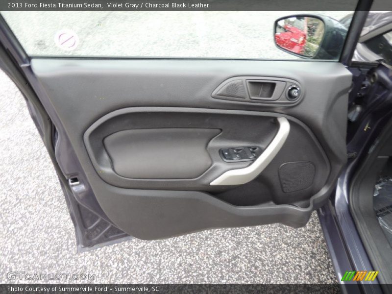 Violet Gray / Charcoal Black Leather 2013 Ford Fiesta Titanium Sedan