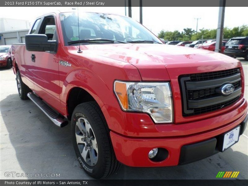 Race Red / Steel Gray 2013 Ford F150 STX SuperCab