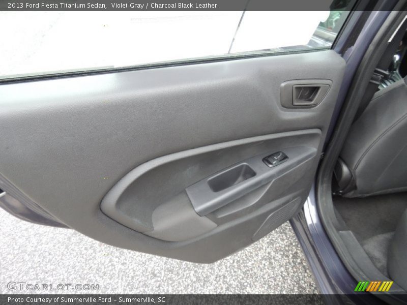 Violet Gray / Charcoal Black Leather 2013 Ford Fiesta Titanium Sedan