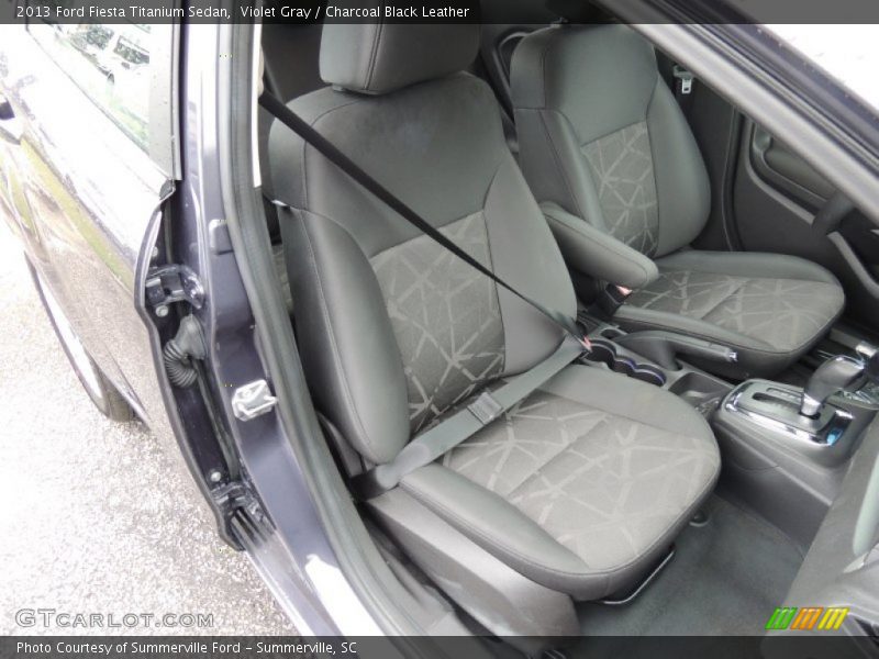 Violet Gray / Charcoal Black Leather 2013 Ford Fiesta Titanium Sedan