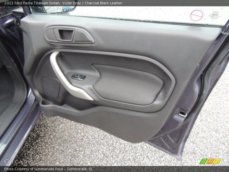 Violet Gray / Charcoal Black Leather 2013 Ford Fiesta Titanium Sedan