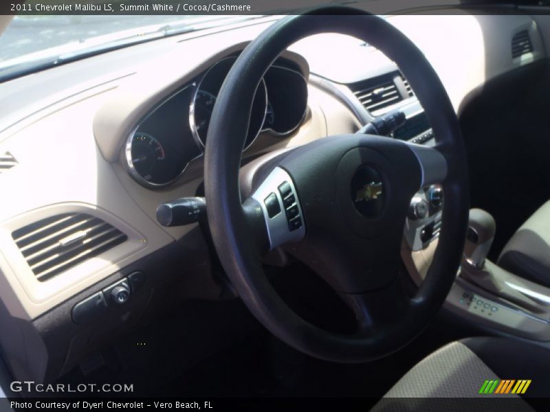 Summit White / Cocoa/Cashmere 2011 Chevrolet Malibu LS