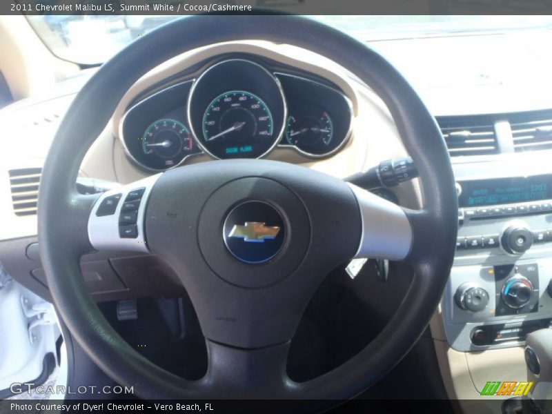 Summit White / Cocoa/Cashmere 2011 Chevrolet Malibu LS
