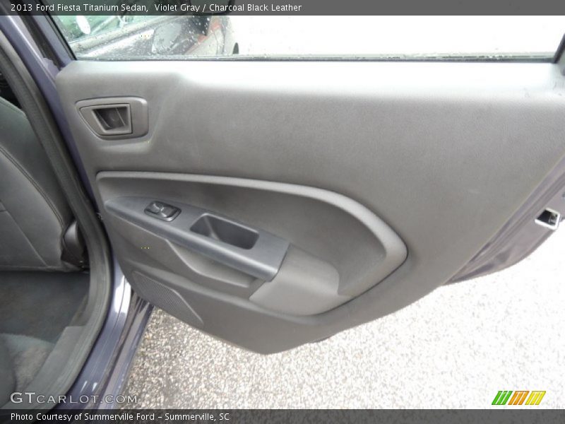 Violet Gray / Charcoal Black Leather 2013 Ford Fiesta Titanium Sedan