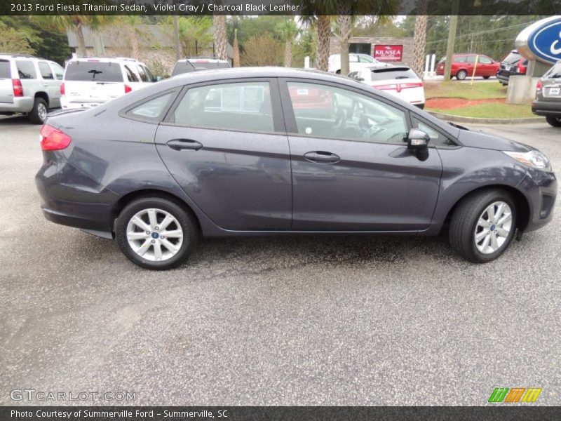 Violet Gray / Charcoal Black Leather 2013 Ford Fiesta Titanium Sedan