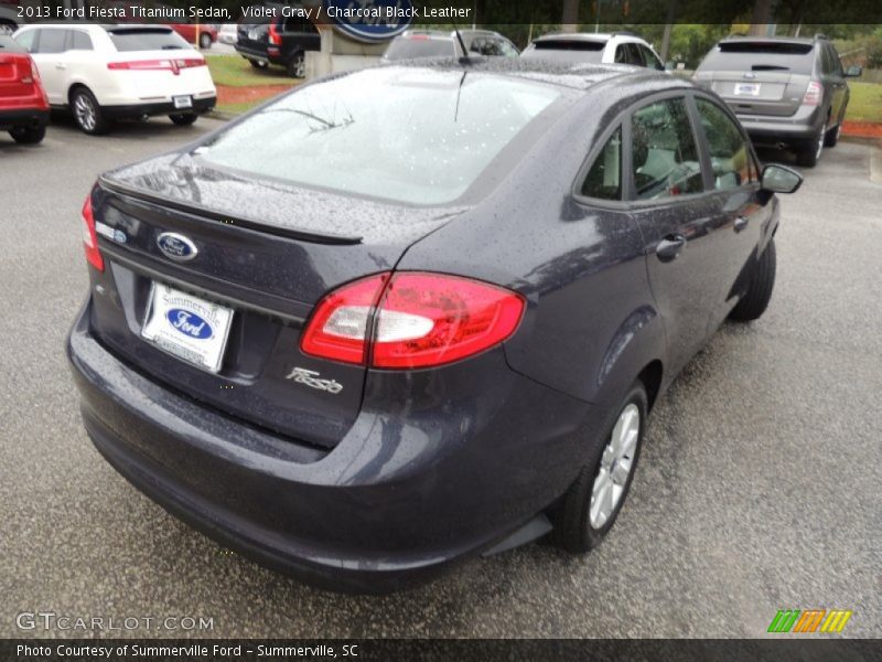Violet Gray / Charcoal Black Leather 2013 Ford Fiesta Titanium Sedan