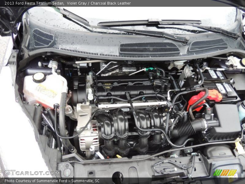 Violet Gray / Charcoal Black Leather 2013 Ford Fiesta Titanium Sedan