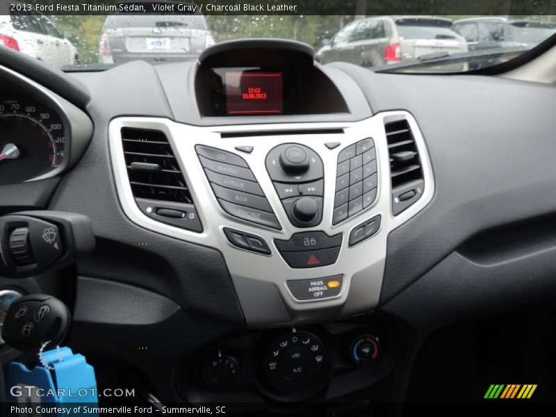 Violet Gray / Charcoal Black Leather 2013 Ford Fiesta Titanium Sedan