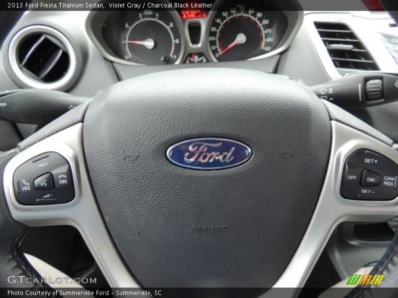 Violet Gray / Charcoal Black Leather 2013 Ford Fiesta Titanium Sedan