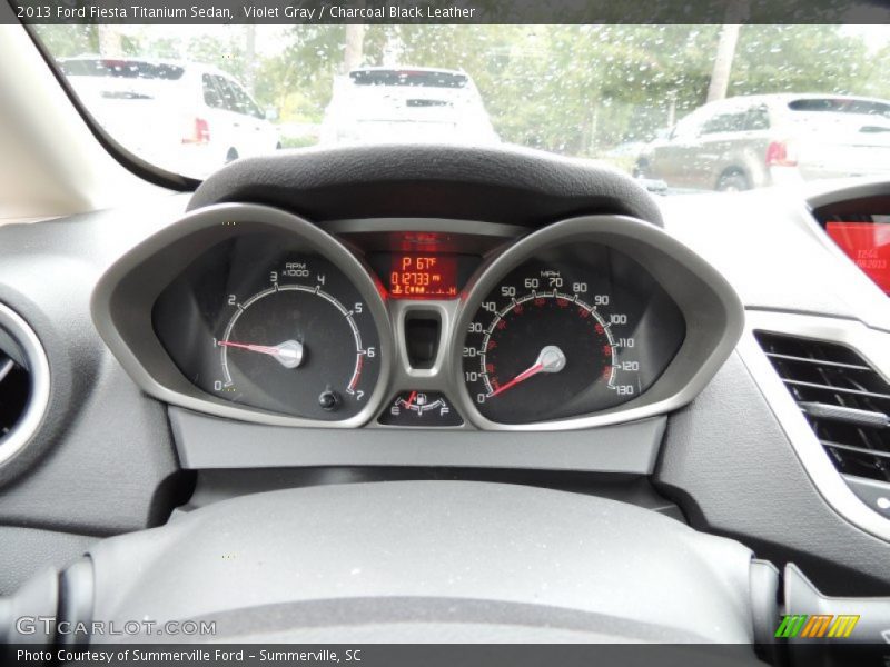 Violet Gray / Charcoal Black Leather 2013 Ford Fiesta Titanium Sedan