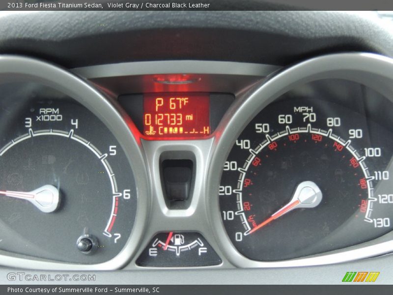 Violet Gray / Charcoal Black Leather 2013 Ford Fiesta Titanium Sedan