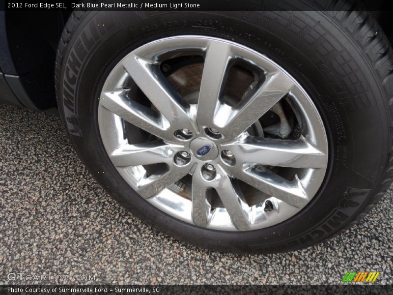 Dark Blue Pearl Metallic / Medium Light Stone 2012 Ford Edge SEL