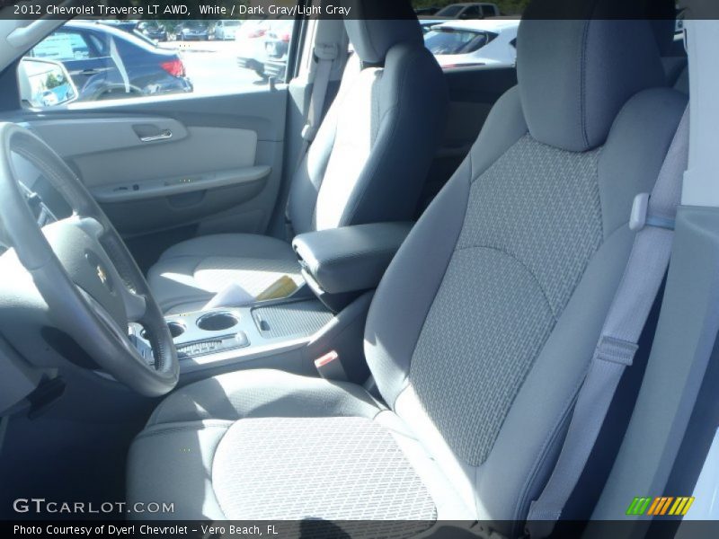 White / Dark Gray/Light Gray 2012 Chevrolet Traverse LT AWD