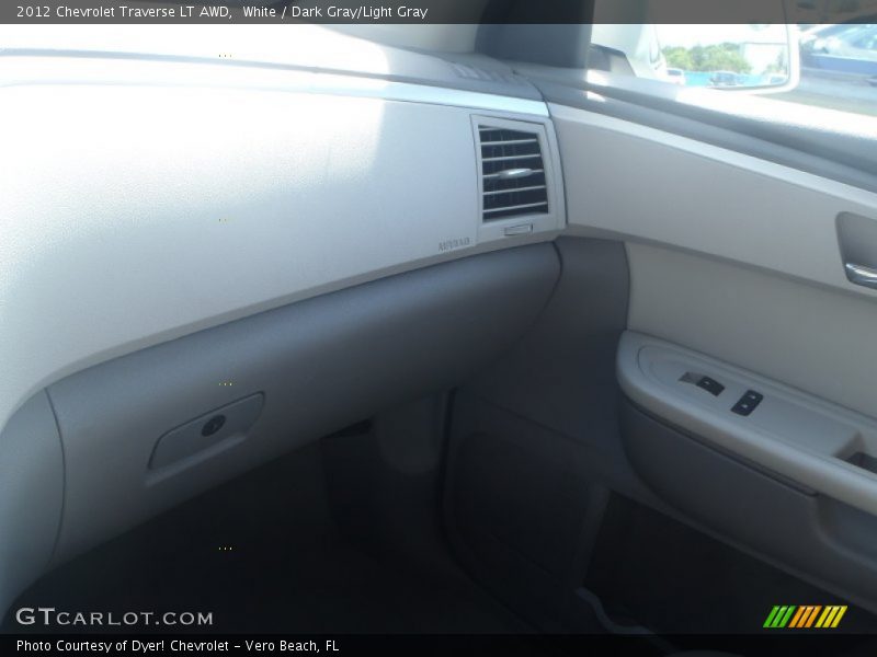 White / Dark Gray/Light Gray 2012 Chevrolet Traverse LT AWD
