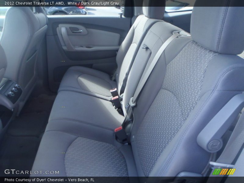 White / Dark Gray/Light Gray 2012 Chevrolet Traverse LT AWD