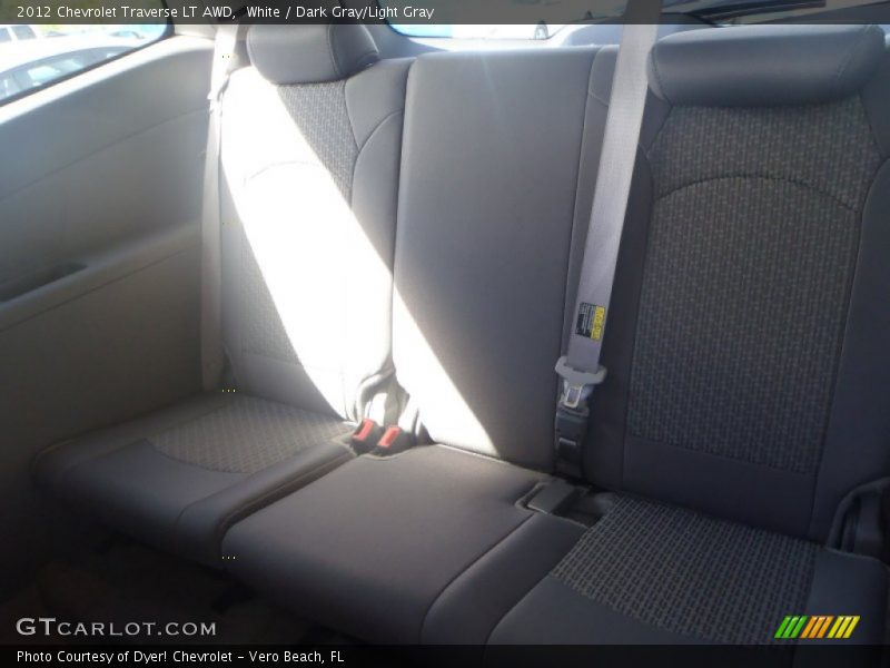 White / Dark Gray/Light Gray 2012 Chevrolet Traverse LT AWD