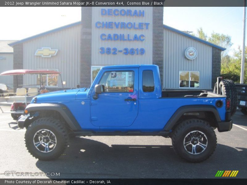 Cosmos Blue / Black 2012 Jeep Wrangler Unlimited Sahara Mopar JK-8 Conversion 4x4