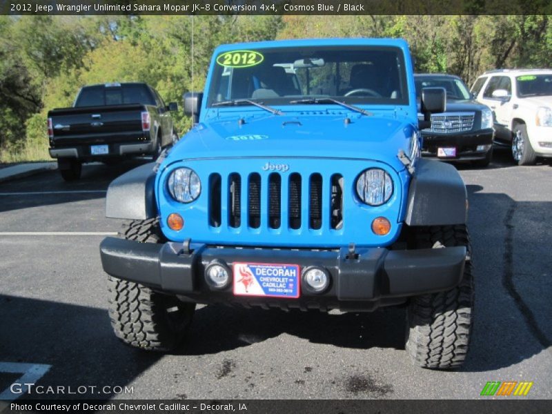 Cosmos Blue / Black 2012 Jeep Wrangler Unlimited Sahara Mopar JK-8 Conversion 4x4
