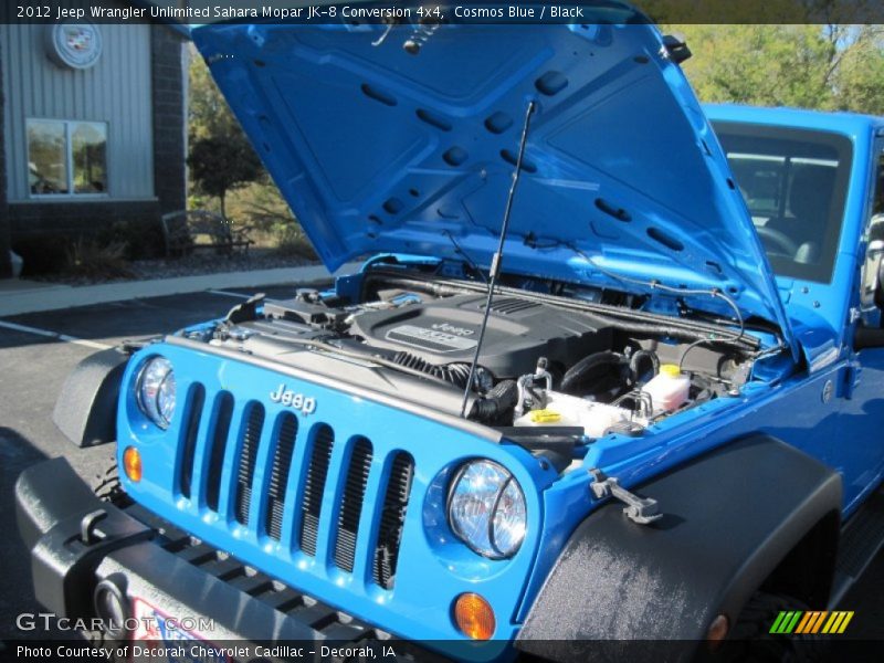 Cosmos Blue / Black 2012 Jeep Wrangler Unlimited Sahara Mopar JK-8 Conversion 4x4