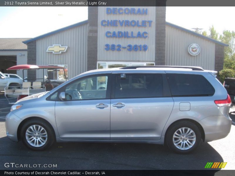 Silver Sky Metallic / Light Gray 2012 Toyota Sienna Limited