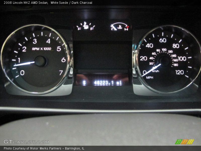 White Suede / Dark Charcoal 2008 Lincoln MKZ AWD Sedan