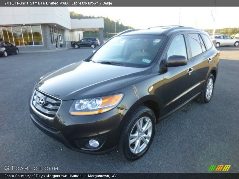 Espresso Brown / Beige 2011 Hyundai Santa Fe Limited AWD