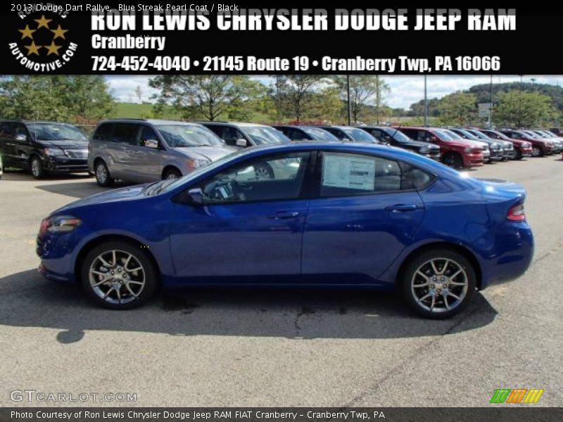 Blue Streak Pearl Coat / Black 2013 Dodge Dart Rallye
