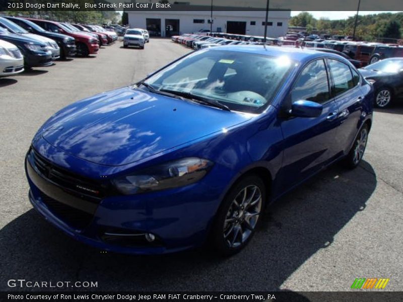 Blue Streak Pearl Coat / Black 2013 Dodge Dart Rallye
