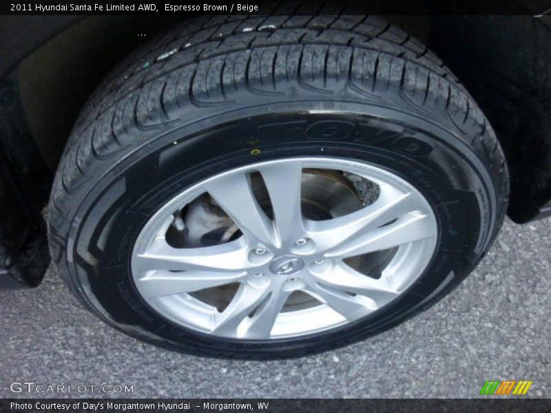 Espresso Brown / Beige 2011 Hyundai Santa Fe Limited AWD