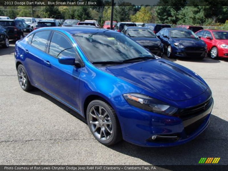 Blue Streak Pearl Coat / Black 2013 Dodge Dart Rallye