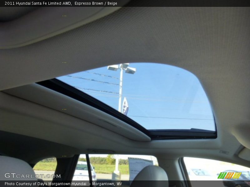 Espresso Brown / Beige 2011 Hyundai Santa Fe Limited AWD