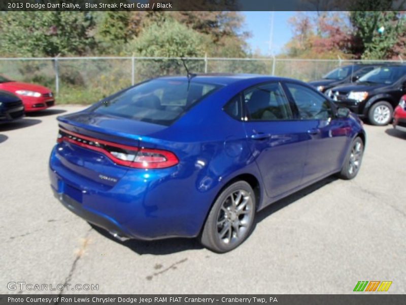 Blue Streak Pearl Coat / Black 2013 Dodge Dart Rallye