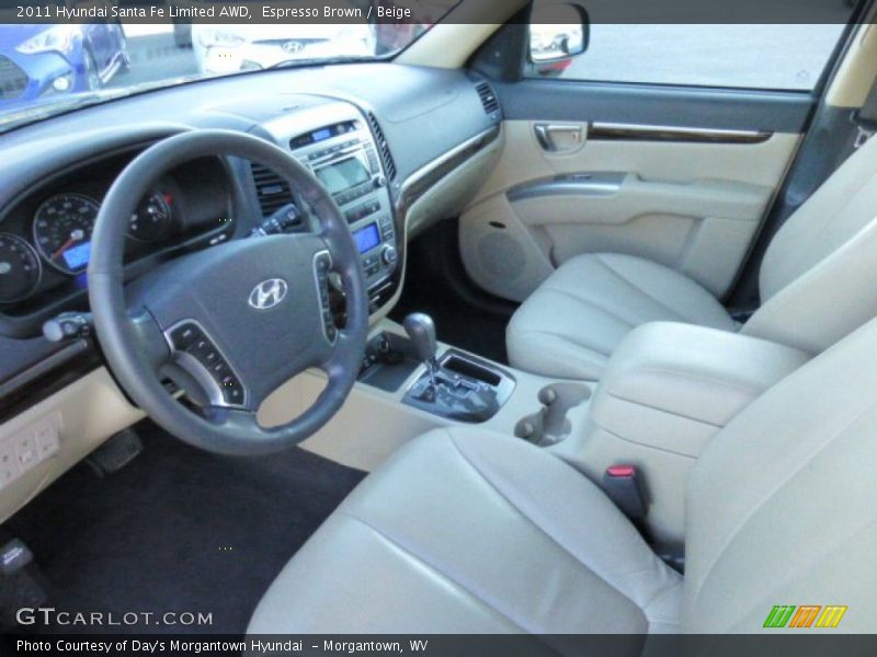 Espresso Brown / Beige 2011 Hyundai Santa Fe Limited AWD