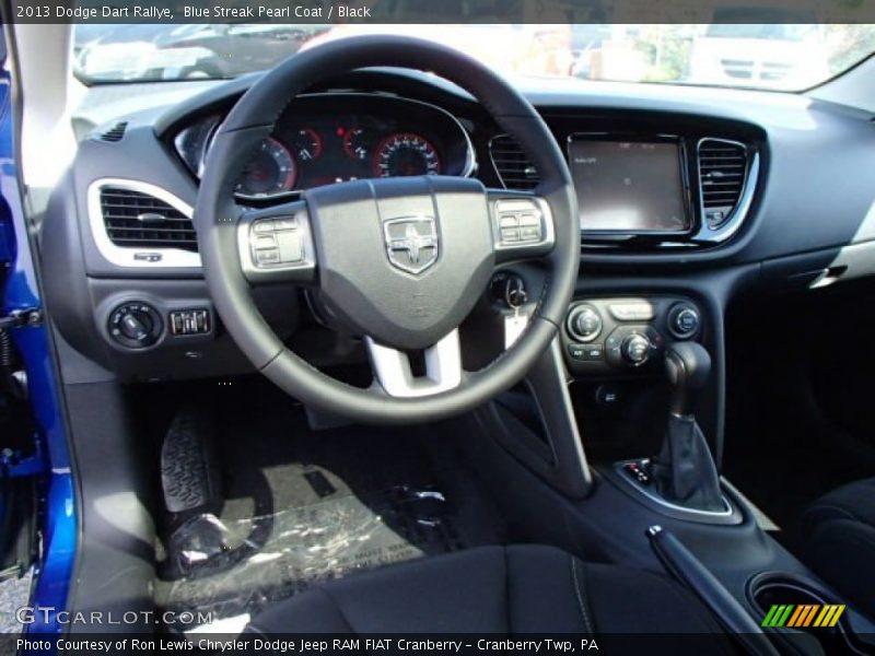 Blue Streak Pearl Coat / Black 2013 Dodge Dart Rallye
