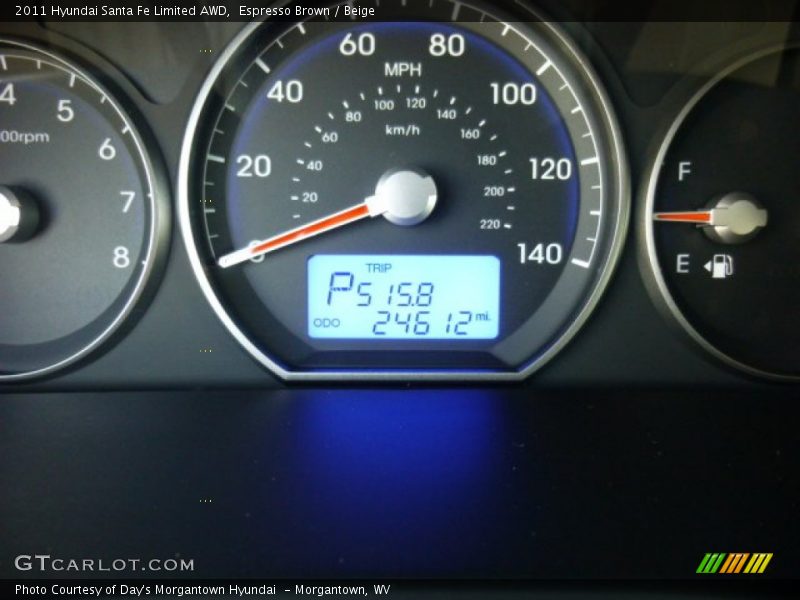 Espresso Brown / Beige 2011 Hyundai Santa Fe Limited AWD