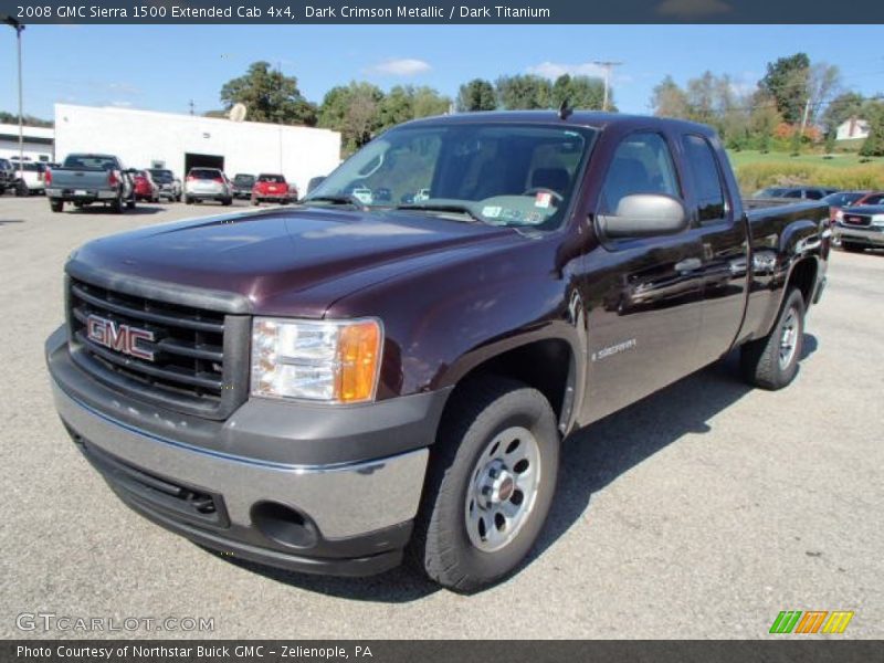 Dark Crimson Metallic / Dark Titanium 2008 GMC Sierra 1500 Extended Cab 4x4