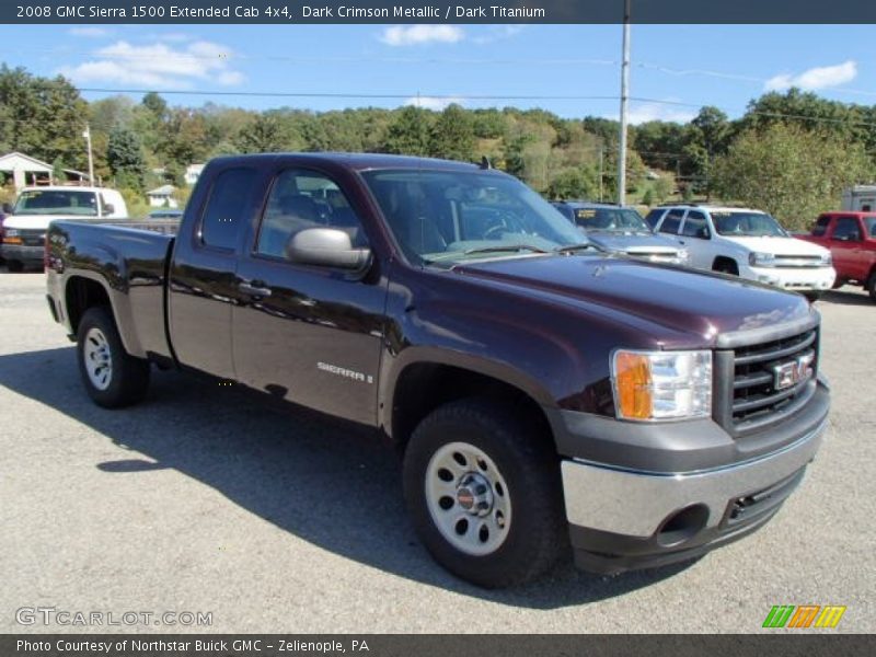 Dark Crimson Metallic / Dark Titanium 2008 GMC Sierra 1500 Extended Cab 4x4