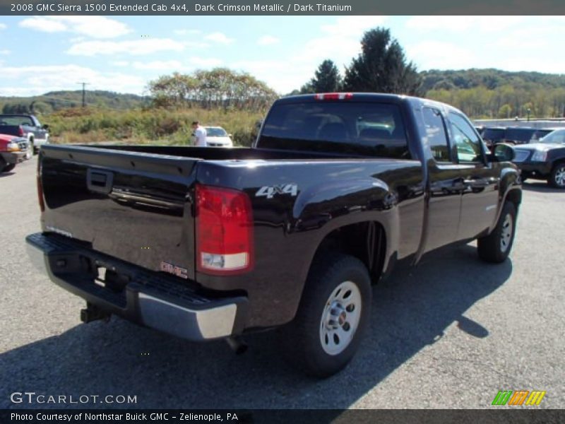Dark Crimson Metallic / Dark Titanium 2008 GMC Sierra 1500 Extended Cab 4x4