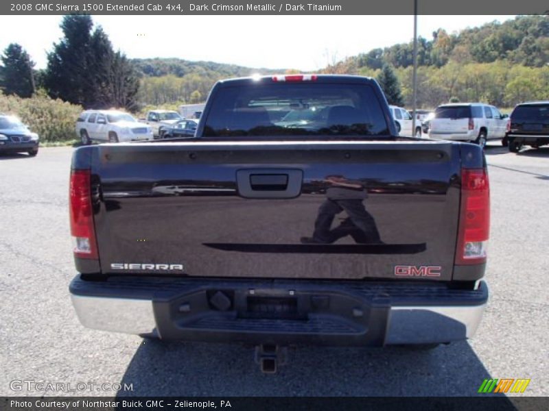 Dark Crimson Metallic / Dark Titanium 2008 GMC Sierra 1500 Extended Cab 4x4