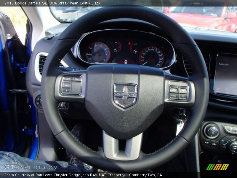 Blue Streak Pearl Coat / Black 2013 Dodge Dart Rallye