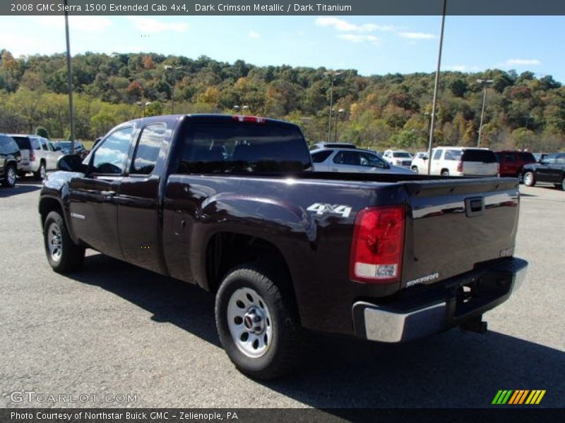 Dark Crimson Metallic / Dark Titanium 2008 GMC Sierra 1500 Extended Cab 4x4