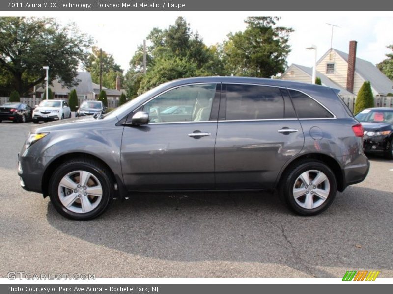 Polished Metal Metallic / Taupe 2011 Acura MDX Technology